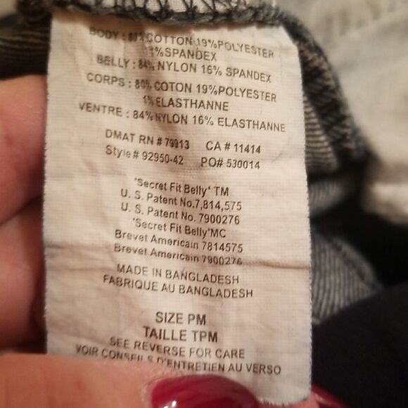 Indigo Blue Maternity Jeans Full Panel Petite Medium - Picture 6 of 7